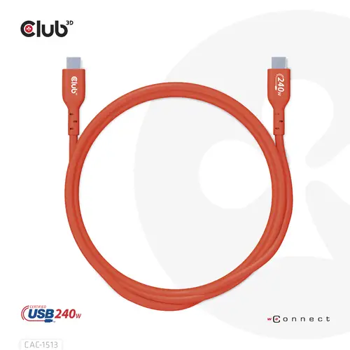 Cable certificado USB2 tipo C bidireccional USB-IF Datos 480 Mb, PD 240 W (48 V/5 A) EPR M/M 3 m/9,84 pies - Imagen 13