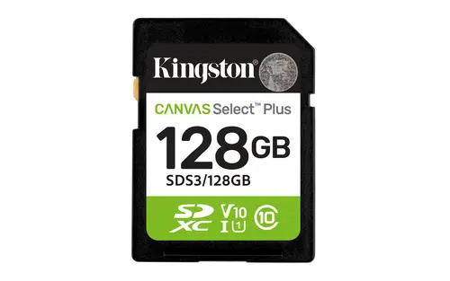 128 GB SDXC Canvas Select Plus Gen3 150 MB/s C10 UHS-I U1 V10 - Imagen 1