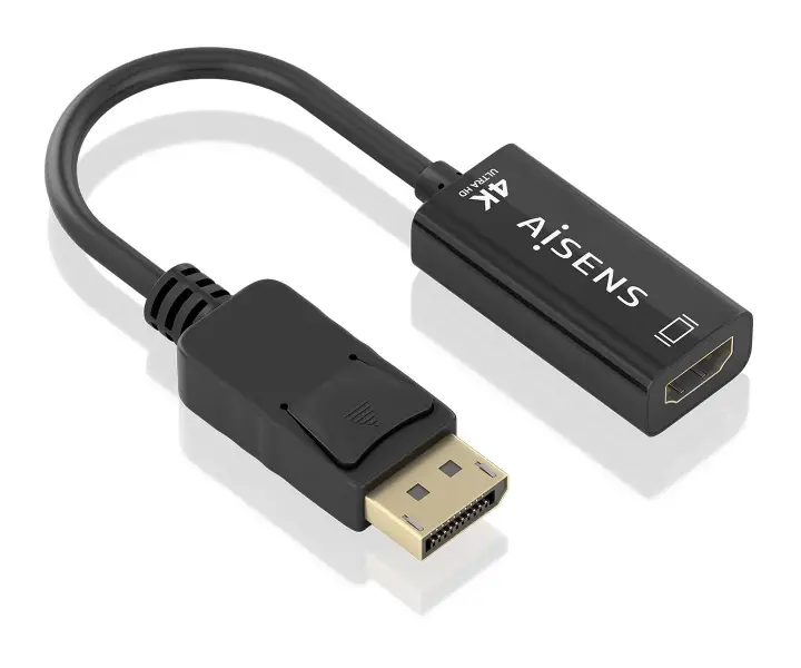 CONVERSOR DISPLAYPORT A HDMI 4K@60HZ, DP/M-HDMI/H, NEGRO, 15CM