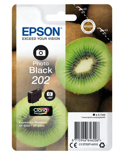 Kiwi Singlepack Photo Black 202 Claria Premium Ink - Imagen 1