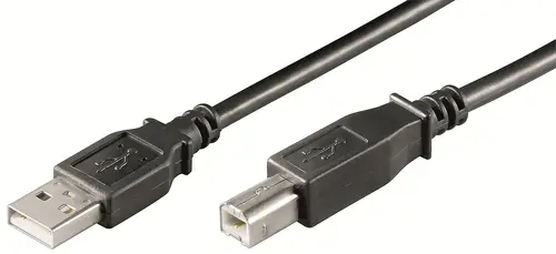 EC1005 cable USB USB 2.0 3 m USB A USB B Negro - Imagen 1