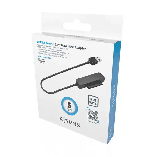 Adaptador SATA a USB-A USB3.0/USB3.1 Gen1 para Discos Duros 2.5?, Negro - Imagen 5