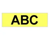 Gloss Laminated Labelling Tape - 24mm, Black/Yellow cinta para impresora de etiquetas TZ