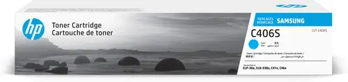 Samsung Cartucho de Tóner Original HP CLT-C406S cian - Imagen 1