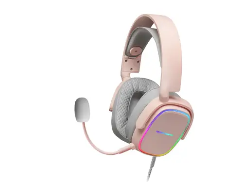 MHAX Rosa, Auriculares Gaming RGB, Micrófono Extraíble, HiFi, Compatibilidad Multiplataforma - Imagen 3