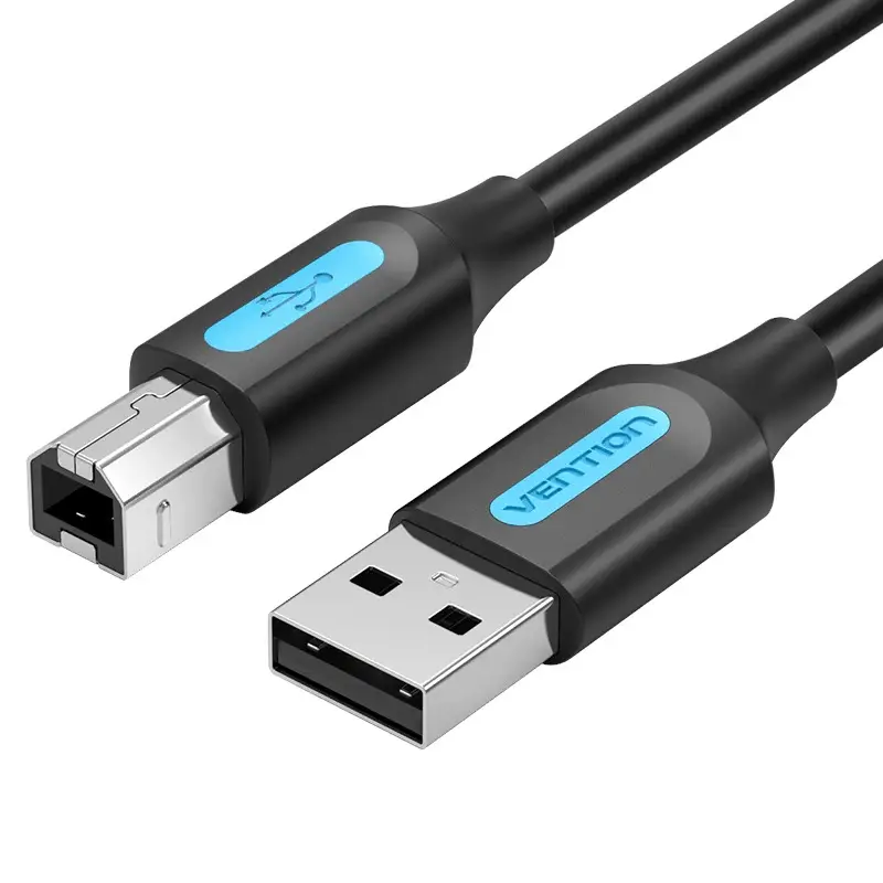 Cable USB 2.0 Impresora COQBI/ USB Tipo-B Macho - USB Macho/ 3m/ Negro
