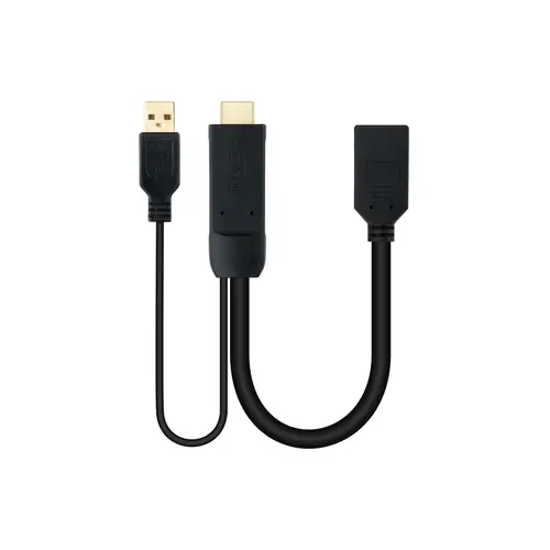Conversor HDMI 2.0 a DisplayPort V1.2 Negro, 20 cm - Imagen 1