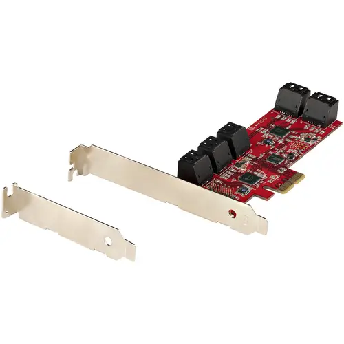 Tarjeta PCIe Controladora SATA de 10 Puertos - Tarjeta de Expansión PCI Express SATA - 6Gbps - Perfil Bajo/Completo - Conectores SATA Apilados - ASM1062 sin RAID - Imagen 10