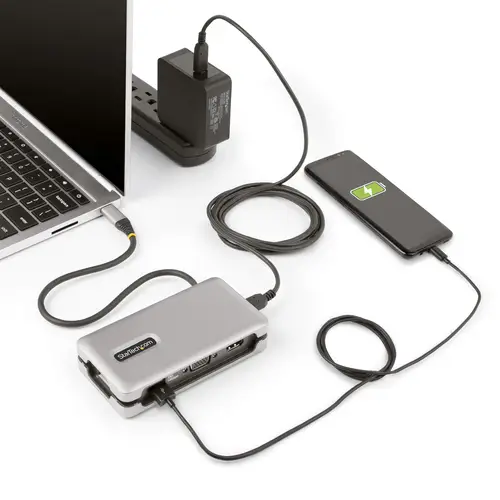 Adaptador Multipuertos USB-C - HDMI 4K a 60Hz VGA - Hub Ladrón USB de 3 Puertos - Power Delivery de Paso de 100W - GbE - Docking Station USB Tipo C de Viajes - Cable de 30cm - Imagen 13