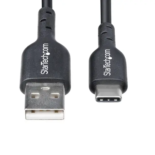 Cable Cargador USB-A a USB-C de 1m - Cable Adaptador USB-A a USB Tipo C - 3A - Cable de Carga y Sincronización - USB 2.0 - Recubrimiento de TPE - M/M - Negro - Imagen 6
