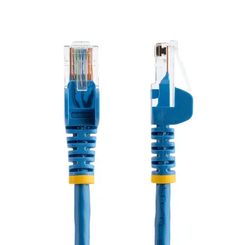 Cable de Red de 0,5m Azul Cat5e Ethernet RJ45 sin Enganches - Imagen 2