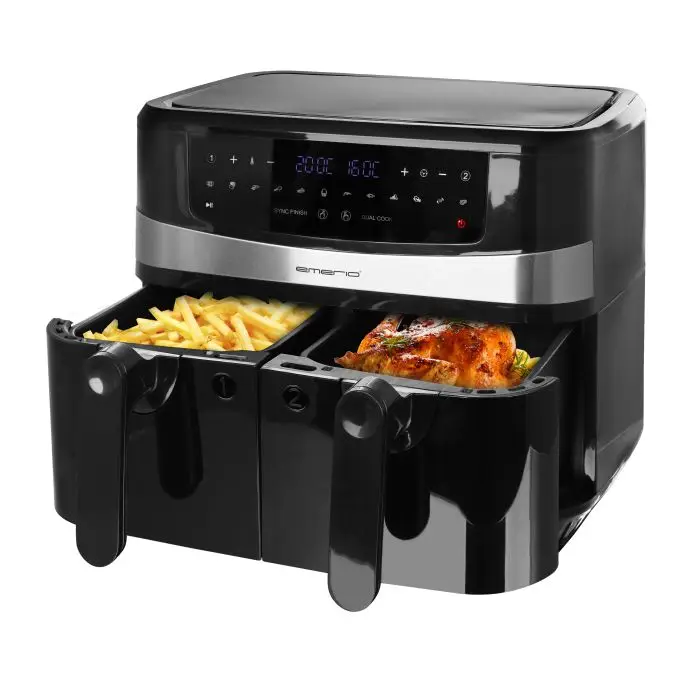AF-126672.4 freidora Doble 9 L Independiente 2400 W Freidora de aire caliente Negro