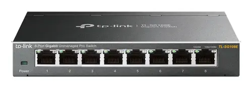 TL-SG108E switch Gestionado L2 Gigabit Ethernet (10/100/1000) Negro - Imagen 1