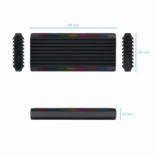 Shinobi Caja externa para unidad de estado sólido (SSD) Negro M.2 - Imagen 3