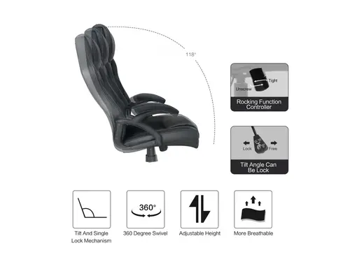 651016 silla de oficina y de ordenador Asiento acolchado Respaldo acolchado - Imagen 8