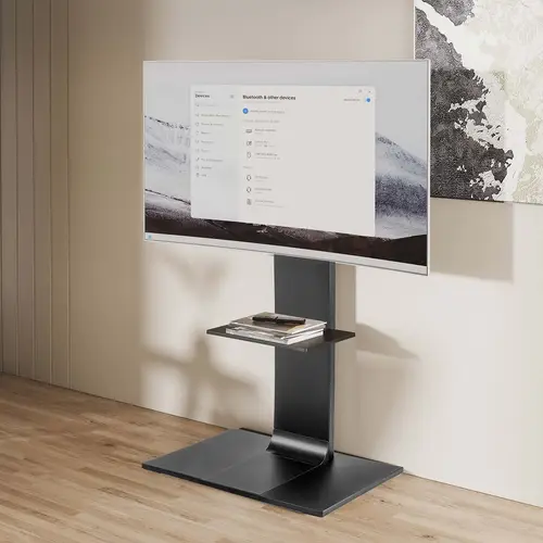 Soporte de Suelo con Bandeja DVD para Monitor/TV 50kg de 37-86, Negro - Imagen 5