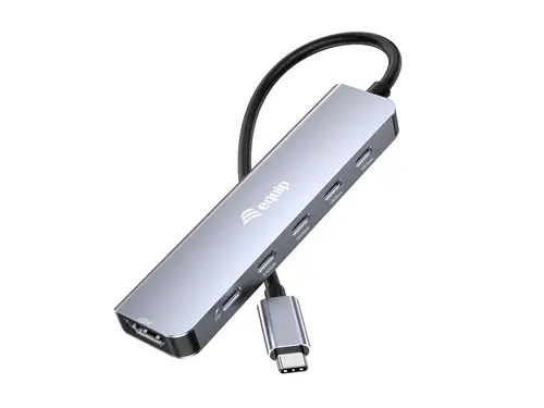 133499 base para portátil y replicador de puertos Alámbrico USB 3.2 Gen 2 (3.1 Gen 2) Type-C Gris - Imagen 1