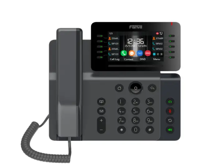 V65 teléfono IP Negro 20 líneas LCD Wifi