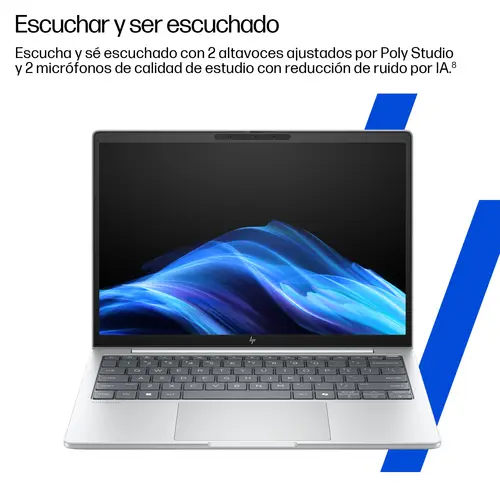 EliteBook 8 G1i Intel Core Ultra 5 225H Portátil 35,6 cm (14") WUXGA 16 GB DDR5-SDRAM 512 GB SSD Wi-Fi 7 (802.11be) Windows 11 Pro AI PC Plata - Imagen 3
