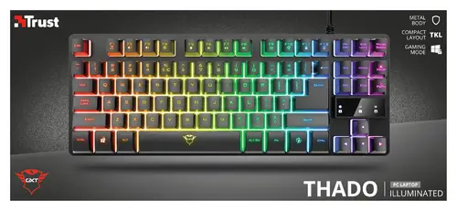 GXT 833 Thado teclado Juego USB Español Negro, Plata - Imagen 6