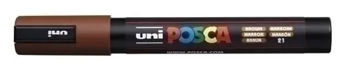 UNIBALL MARCADOR POSCA PC-5M NO PERMANENTE PUNTA FORMA DE BALA 1,8 - 2,5 MM MARRÓN