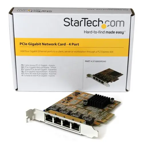 Tarjeta de Red PCI Express Ethernet Gigabit con 4 Puertos RJ45 - Imagen 5