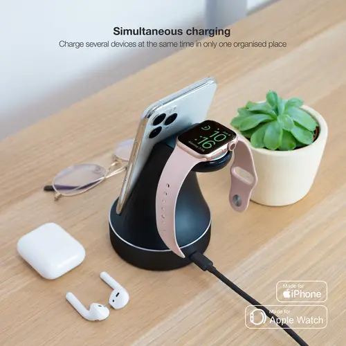Base de Carga para Apple Watch y iPhone, Negro - Imagen 6
