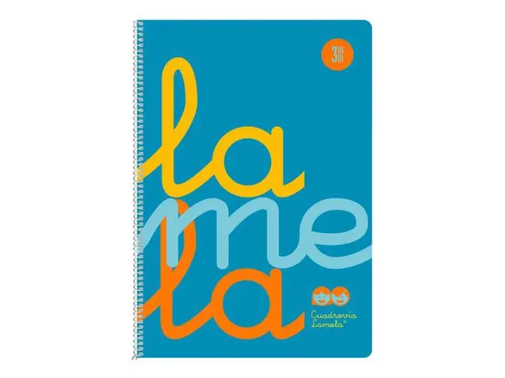 Cuaderno polipropileno formato Folio cuadrícula 3x3 80 hojas 90g colores surtidos 7FTP003S