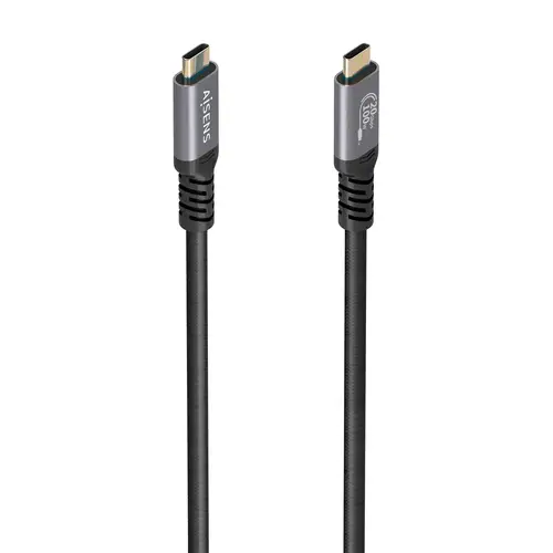 Cable USB 3.2 Gen2x2 Aluminio 20Gbps 8K@30Hz 5A 100W E-Mark, Tipo USB-C/M-USB-C/M, Negro, 3.0m - Imagen 1