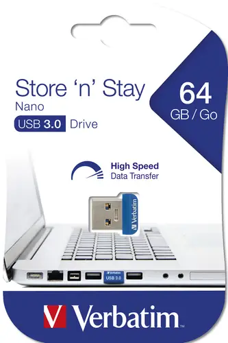 Store 'n' Stay NANO - Unidad USB 3.0 de 64 GB - Azul - Imagen 5
