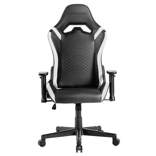 MGC-PRO, Silla Gaming Profesional, Acabado Cuero PU, Reposabrazos 2D y Respaldo Reclinable 135°, Cojines Lumbar y Cervical Soft-Touch, Ruedas XL y Pistón Gas Clase 4, Blanco - Imagen 1