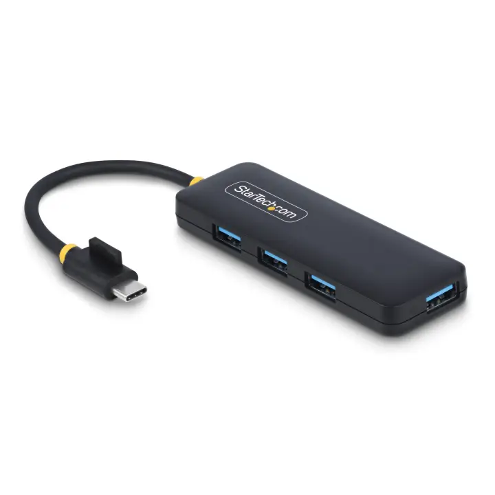 Hub USB-C de 4 Puertos - Ladrón USB Tipo C a 4 Puertos USB-A - Alimentado por el Bus - USB 3.0 de 5Gbps - Hub Portátil USB para Viajes - Protección de Sobrecorriente
