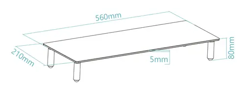 Tooq TQMR061 Soporte elevador monitores vidrio - Imagen 6