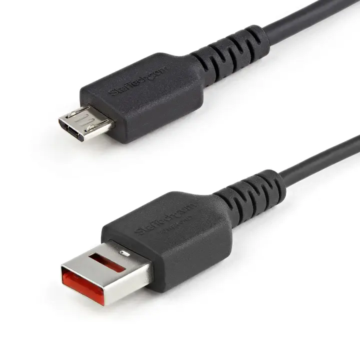 Cable de 1m Adaptador Bloqueador USB de Datos  Adaptador USB a Micro USB de Carga Segura  Micro USBC Solo de Carga para Tablet o Teléfono Móvil  Protector de Bloqueo de Datos