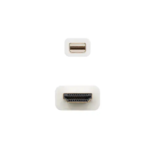 Cable conversor Mini DP a HDMI, Mini DP/M - HDMI/M, Blanco, 2.0 M - Imagen 3