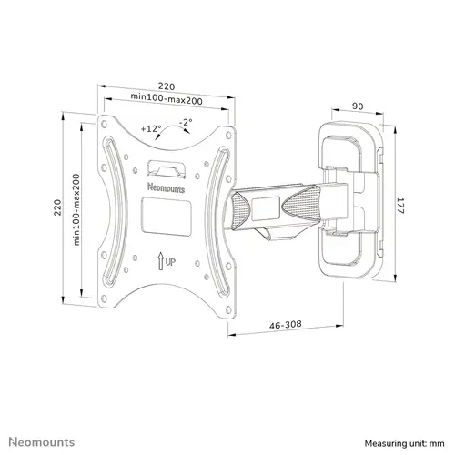 WL40-540BL12 Soporte de pared para TV 32-55" - movimiento completo - fácil montaje - Imagen 17