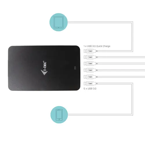 USB Smart Charger 6x USB-A Port 52W - Imagen 3