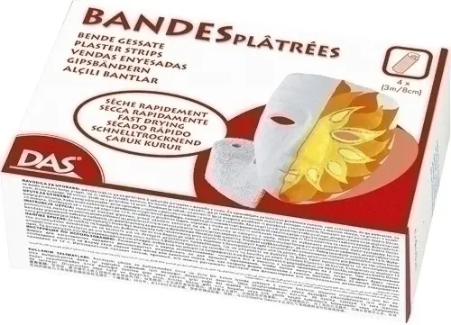 YESO DAS PAQUETE 4 TIRAS de 3 m x 8 cm