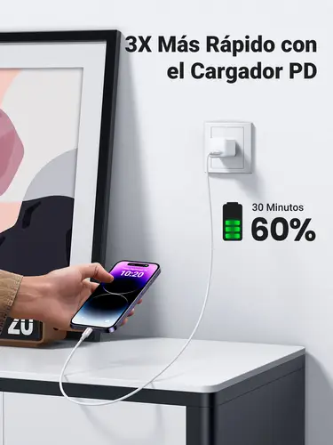 10493 cable de conector Lightning 1 m Blanco - Imagen 4