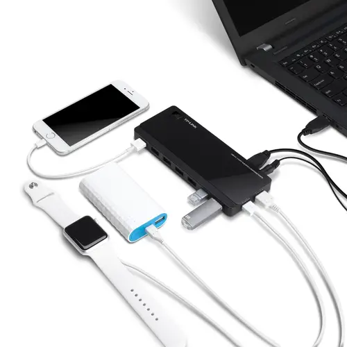 UH720 hub de interfaz USB 3.2 Gen 1 (3.1 Gen 1) Micro-B 5000 Mbit/s Negro - Imagen 3