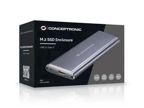 HDE01G caja para disco duro externo Caja externa para unidad de estado sólido (SSD) Gris M.2 - Imagen 3