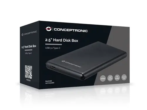 HDE02B caja para disco duro externo Caja de disco duro (HDD) Negro 2.5" - Imagen 3