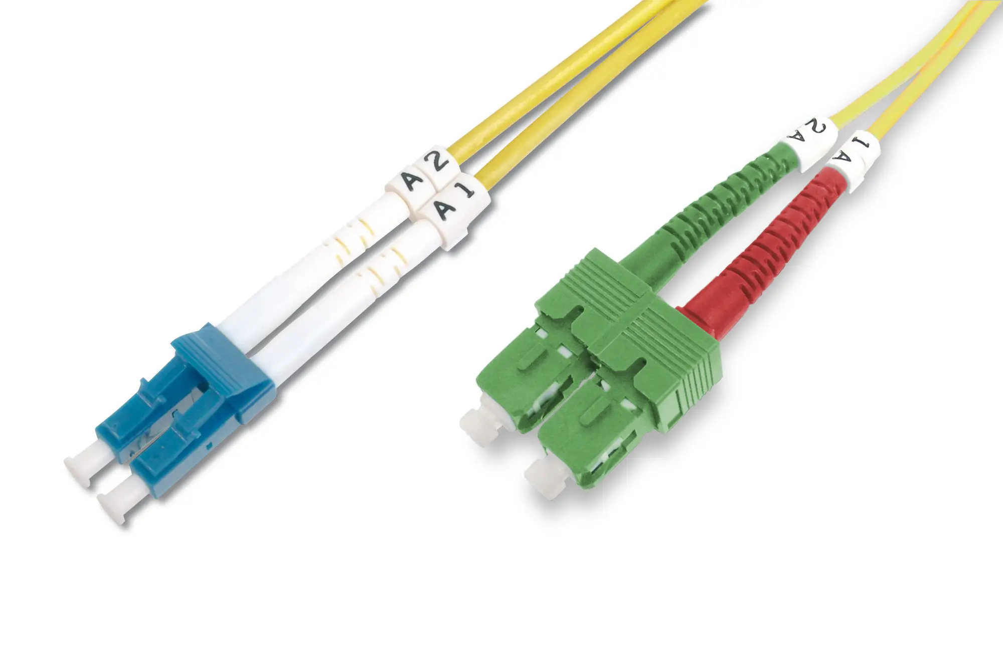 Fibra óptica modo único cable de conexión SC ( APC ) a LC ( PC )