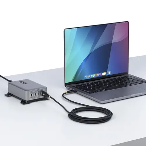 Cable Cargador USB-C de 3m - Tornillos Laterales de Fijación - Cable USB Tipo C de Carga EPR de 240W (5A) - Cable USB 2.0 - Cable Resistente con Recubrimiento de Silicona - USB-IF - Imagen 7