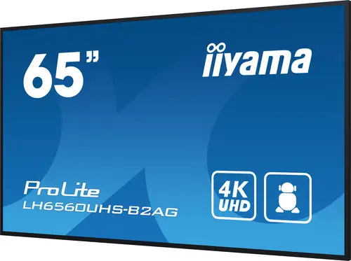 LH6560UHS-B2AG pantalla de señalización Pizarra de caballete digital 165,1 cm (65") LED Wifi 500 cd / m² 4K Ultra HD Negro Procesador incorporado Android 11 24/7 - Imagen 6
