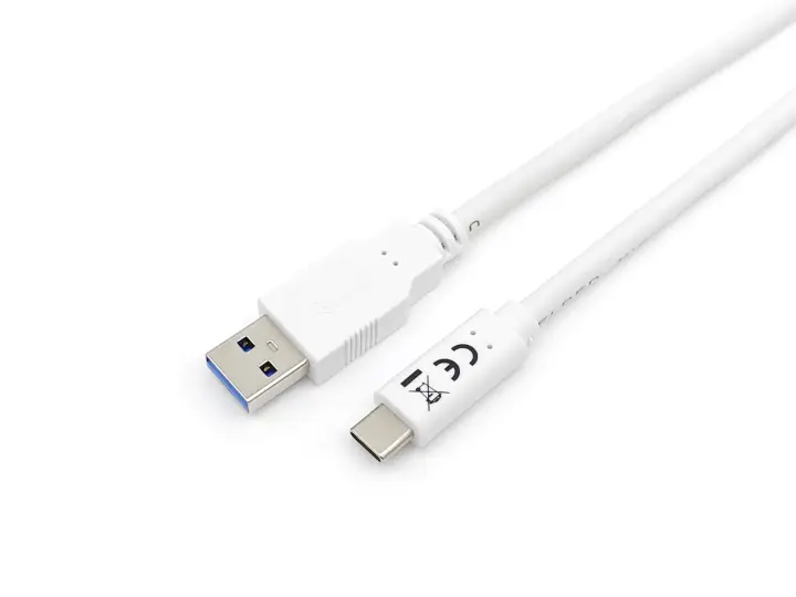 128364 Cable USB 3.2 Gen 1 C a A, M/M , 2,0m, 5Gbps, Blanco