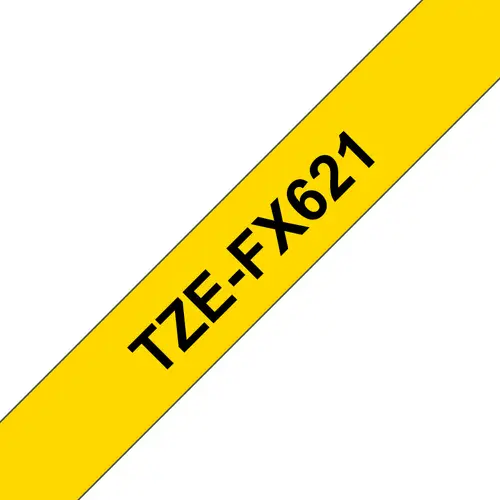 TZE-FX621 cinta para impresora de etiquetas Negro sobre amarillo - Imagen 1