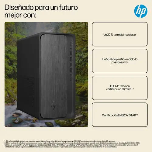OmniDesk Desktop M02-0025ns PC AMD Ryzen 5 8500G 16 GB DDR5-SDRAM 1 TB SSD Windows 11 Home Torre AI PC Negro, Gris - Imagen 7