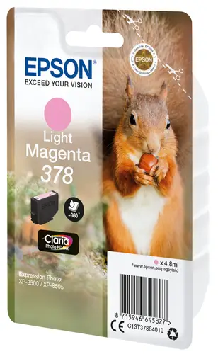 Squirrel Singlepack Light Magenta 378 Claria Photo HD Ink - Imagen 2