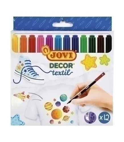 ROTUL.JOVI DECOR TEXTIL  ESTUCHE 12 - Pack de 5 unidades